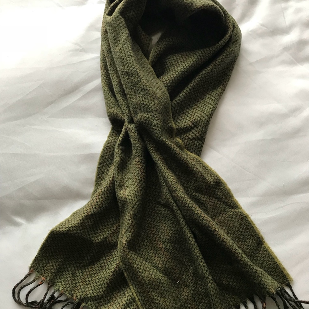 Christian Dior vintage soft acrylic green scarf